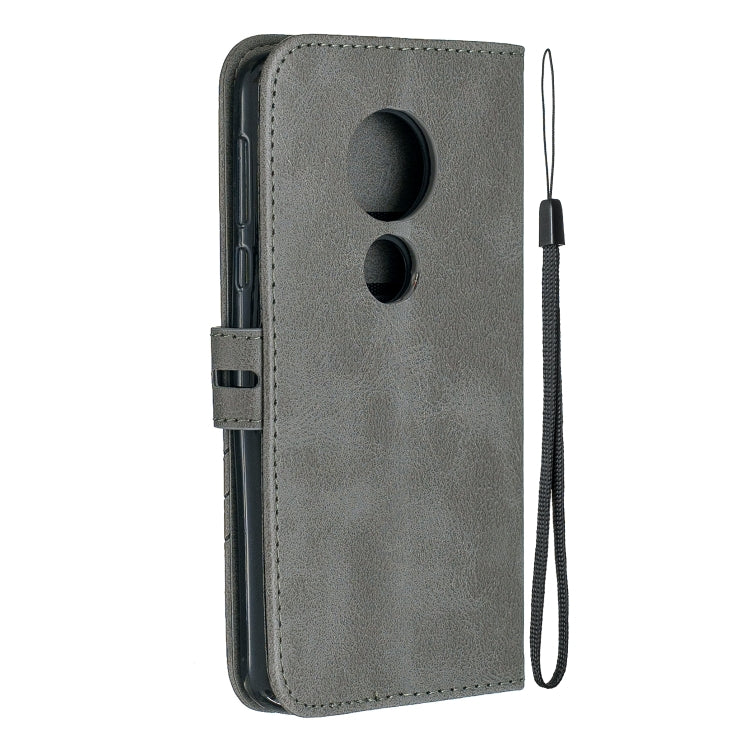 For Moto G6 Play E5 Stitching Style 2-Color Cow Texture Horizontal Flip PU Leather Case with Holder & Card Slot & Lanyard