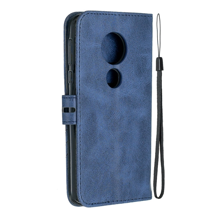 For Moto G6 Play E5 Stitching Style 2-Color Cow Texture Horizontal Flip PU Leather Case with Holder & Card Slot & Lanyard