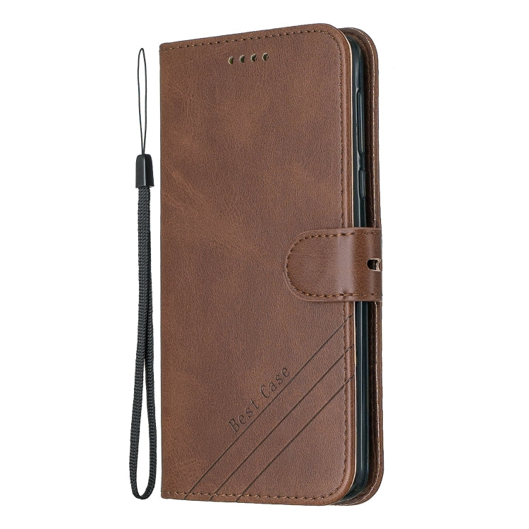For Moto G6 Play E5 Stitching Style 2-Color Cow Texture Horizontal Flip PU Leather Case with Holder & Card Slot & Lanyard