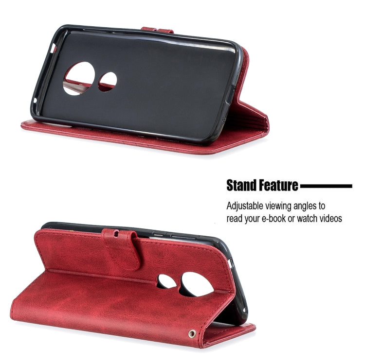 For Moto G6 Play E5 Stitching Style 2-Color Cow Texture Horizontal Flip PU Leather Case with Holder & Card Slot & Lanyard
