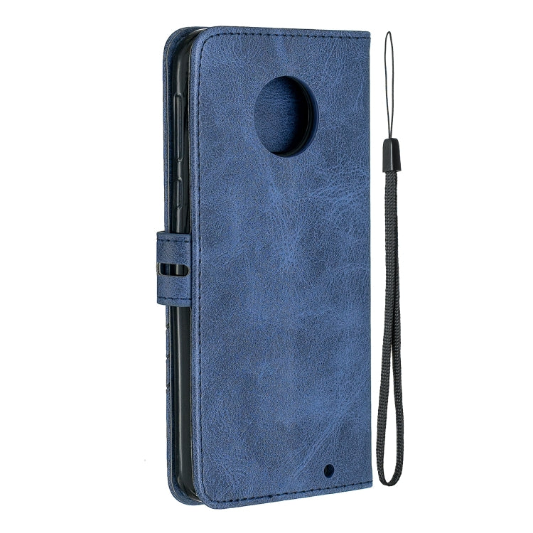 For Moto G6 Plus 2018 Stitching Style 2-Color Cow Texture Horizontal Flip PU Leather Case with Holder & Card Slot & Lanyard