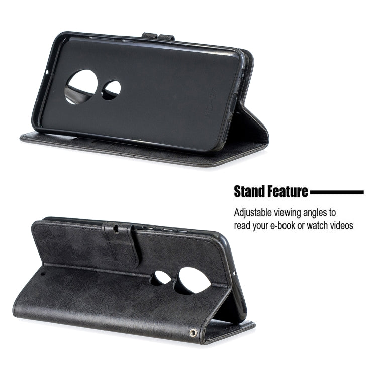 For Moto G7 / G7 Plus Stitching Style 2-Color Cow Texture Horizontal Flip PU Leather Case with Holder & Card Slot & Lanyard