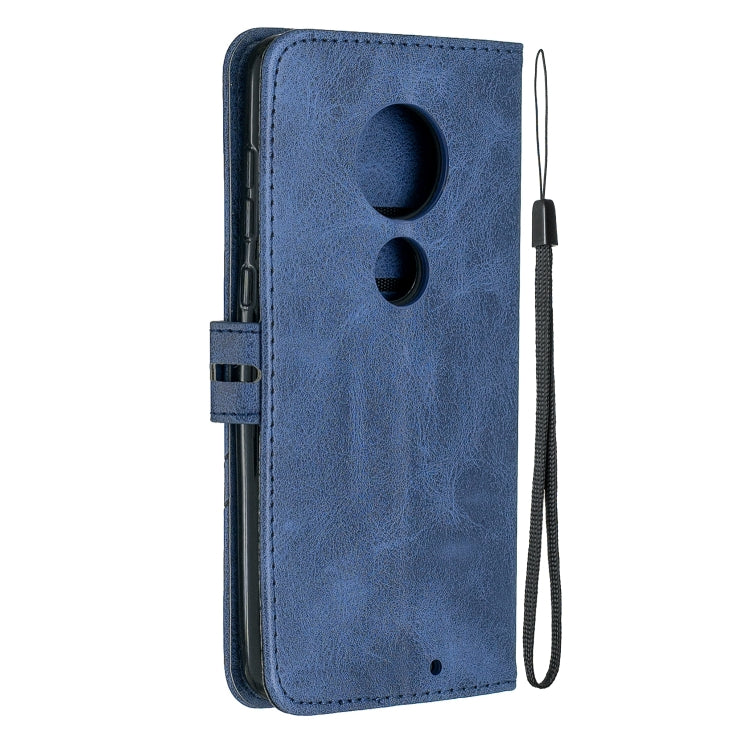 For Moto G7 / G7 Plus Stitching Style 2-Color Cow Texture Horizontal Flip PU Leather Case with Holder & Card Slot & Lanyard