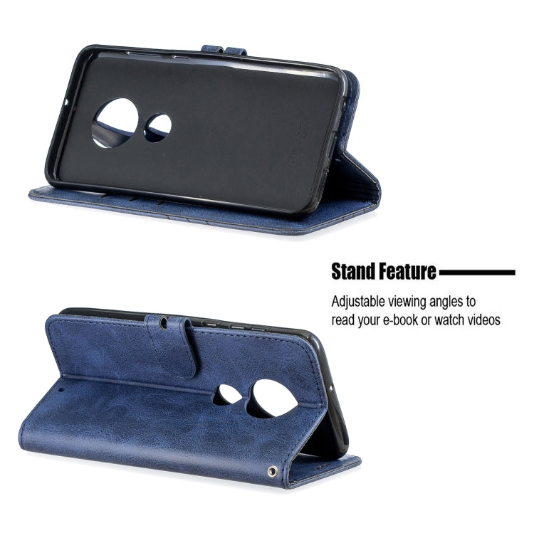 For Moto G7 / G7 Plus Stitching Style 2-Color Cow Texture Horizontal Flip PU Leather Case with Holder & Card Slot & Lanyard