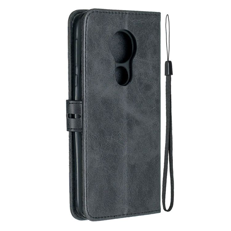 For Moto G7 Play Stitching Style 2-Color Cow Texture Horizontal Flip PU Leather Case with Holder & Card Slot & Lanyard
