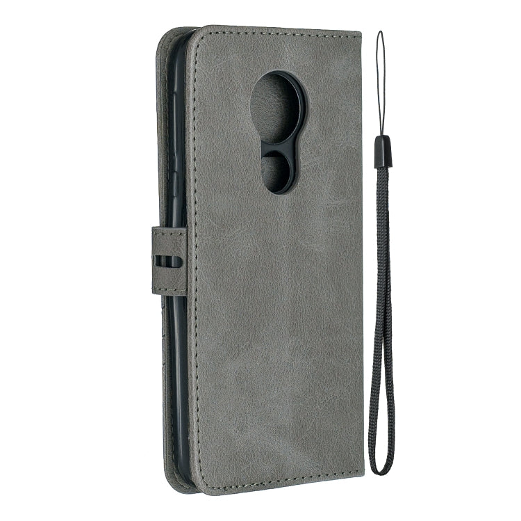 For Moto G7 Power Stitching Style 2-Color Cow Texture Horizontal Flip PU Leather Case with Holder & Card Slot & Lanyard