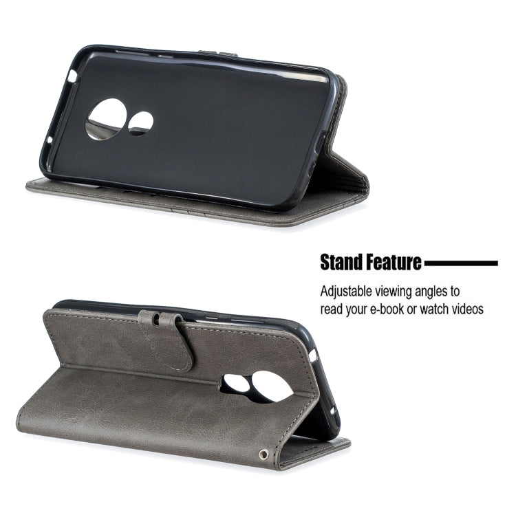 For Moto G7 Power Stitching Style 2-Color Cow Texture Horizontal Flip PU Leather Case with Holder & Card Slot & Lanyard