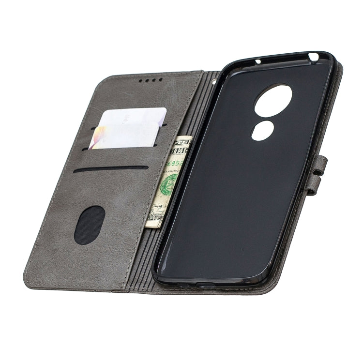 For Moto G7 Power Stitching Style 2-Color Cow Texture Horizontal Flip PU Leather Case with Holder & Card Slot & Lanyard