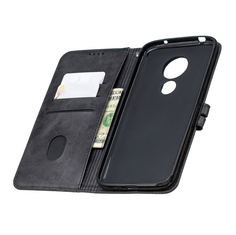 For Moto G7 Power Stitching Style 2-Color Cow Texture Horizontal Flip PU Leather Case with Holder & Card Slot & Lanyard