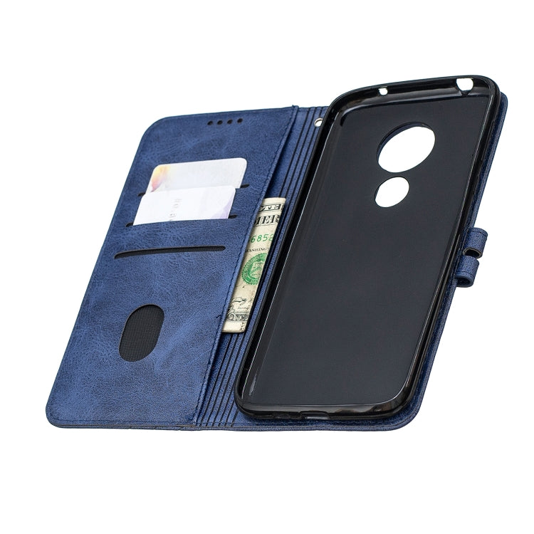 For Moto G7 Power Stitching Style 2-Color Cow Texture Horizontal Flip PU Leather Case with Holder & Card Slot & Lanyard