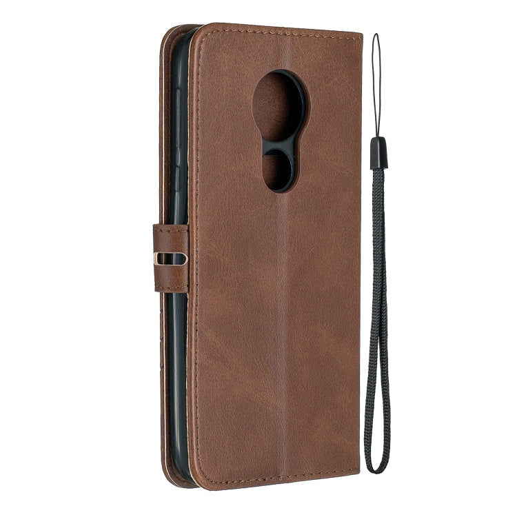 For Moto G7 Power Stitching Style 2-Color Cow Texture Horizontal Flip PU Leather Case with Holder & Card Slot & Lanyard