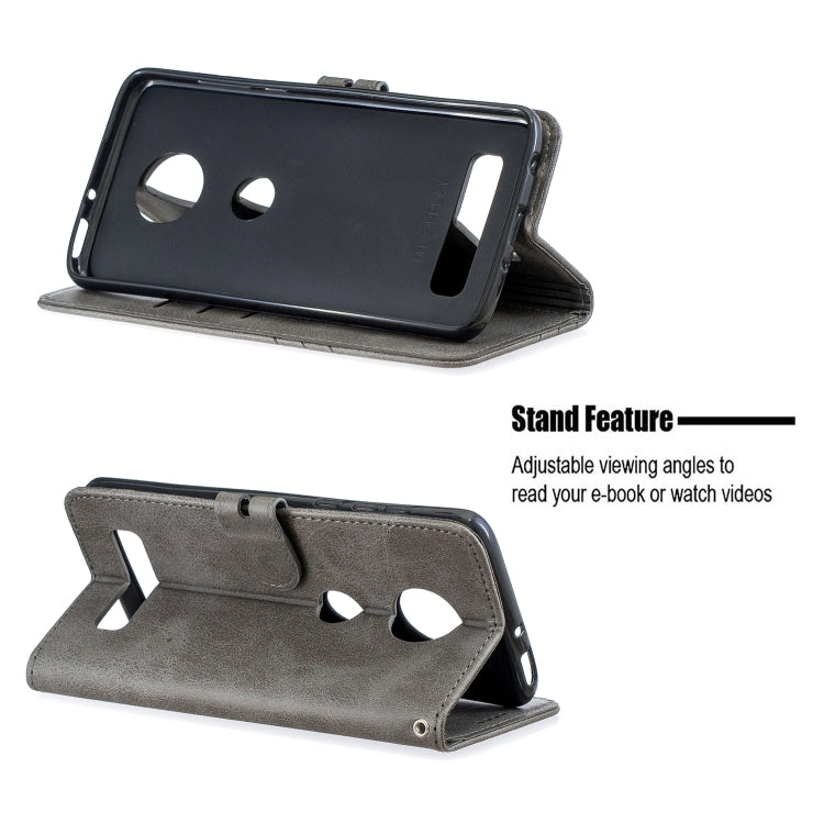 For Moto Z4 Play / Z4 Stitching Style 2-Color Cow Texture Horizontal Flip PU Leather Case with Holder & Card Slot & Lanyard