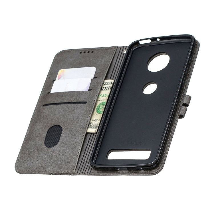 For Moto Z4 Play / Z4 Stitching Style 2-Color Cow Texture Horizontal Flip PU Leather Case with Holder & Card Slot & Lanyard