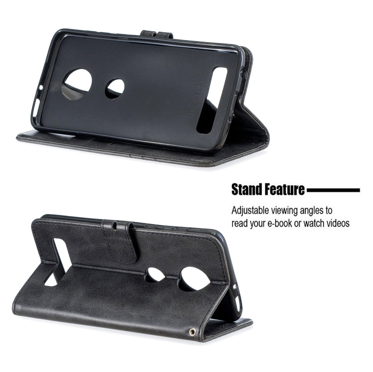 For Moto Z4 Play / Z4 Stitching Style 2-Color Cow Texture Horizontal Flip PU Leather Case with Holder & Card Slot & Lanyard
