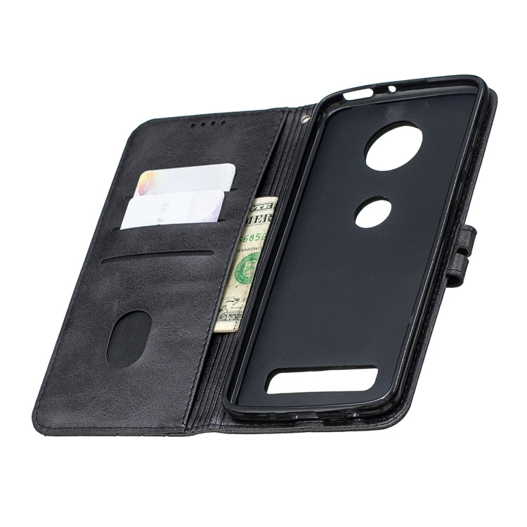 For Moto Z4 Play / Z4 Stitching Style 2-Color Cow Texture Horizontal Flip PU Leather Case with Holder & Card Slot & Lanyard
