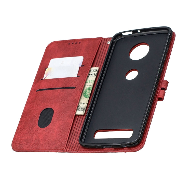 For Moto Z4 Play / Z4 Stitching Style 2-Color Cow Texture Horizontal Flip PU Leather Case with Holder & Card Slot & Lanyard