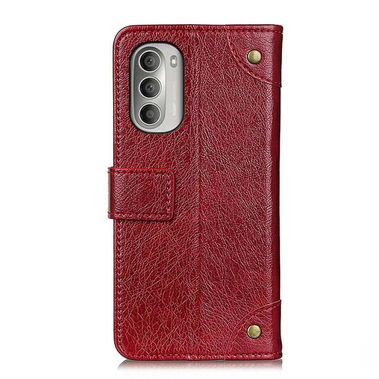 For Motorola Moto G Stylus 2022 Copper Buckle Nappa Texture Horizontal Flip Leather Case