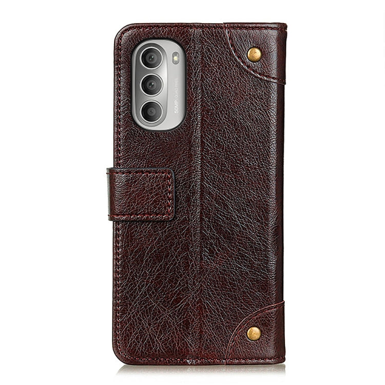 For Motorola Moto G Stylus 2022 Copper Buckle Nappa Texture Horizontal Flip Leather Case