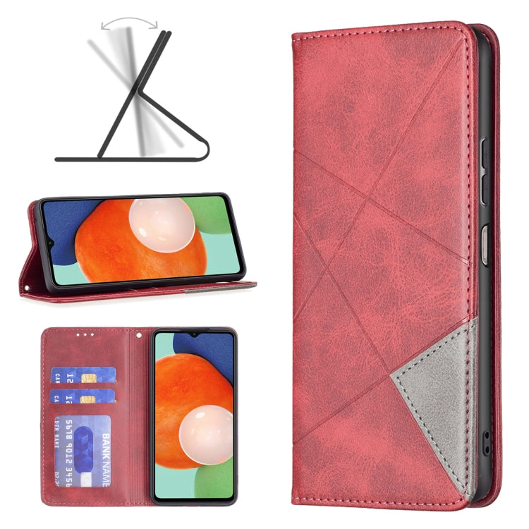 For Samsung Galaxy A13 4G Prismatic Invisible Magnetic Leather Phone Case