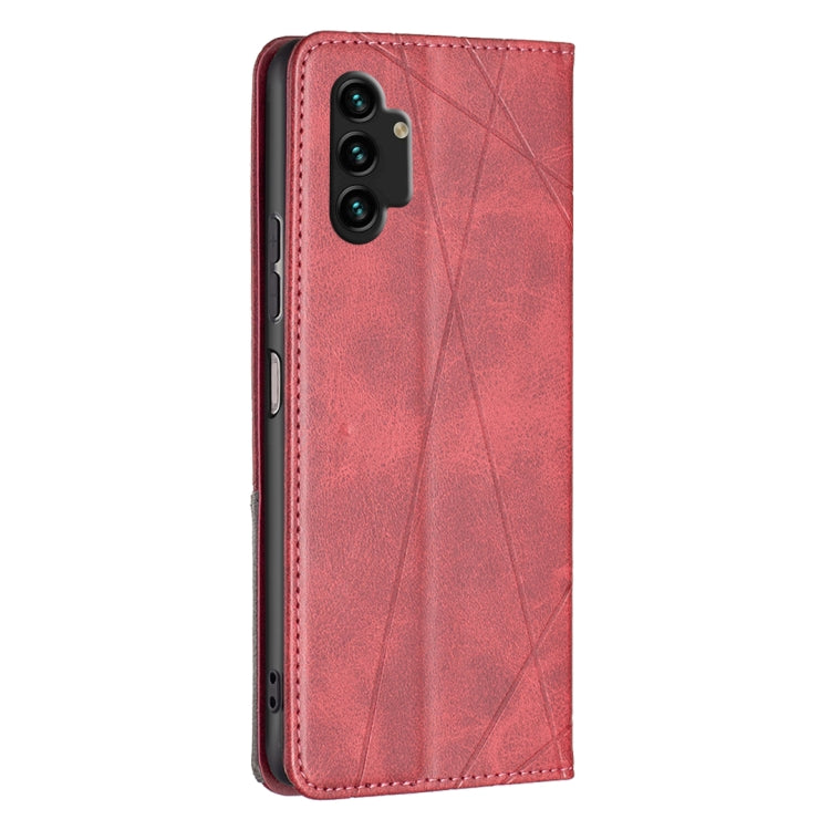 For Samsung Galaxy A13 4G Prismatic Invisible Magnetic Leather Phone Case