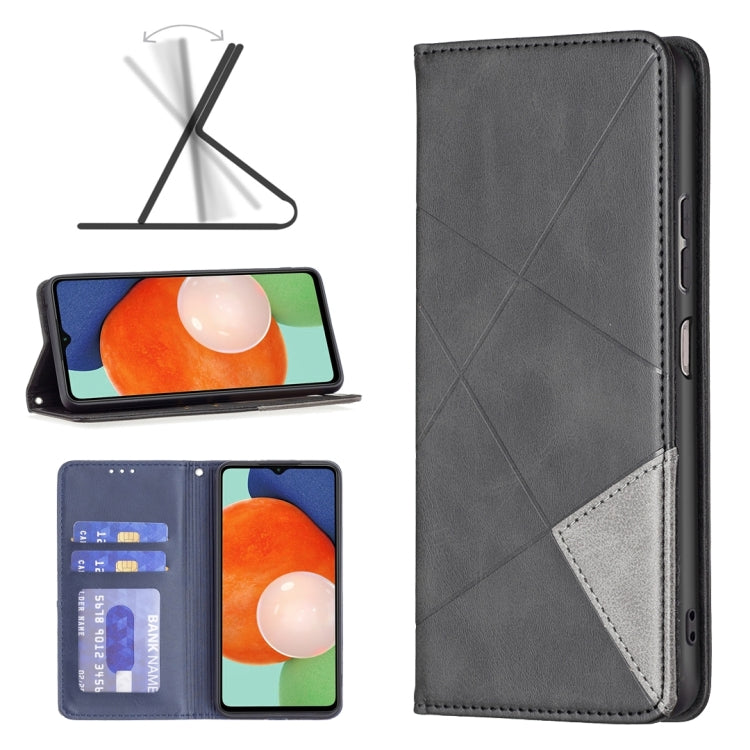 For Samsung Galaxy A13 4G Prismatic Invisible Magnetic Leather Phone Case