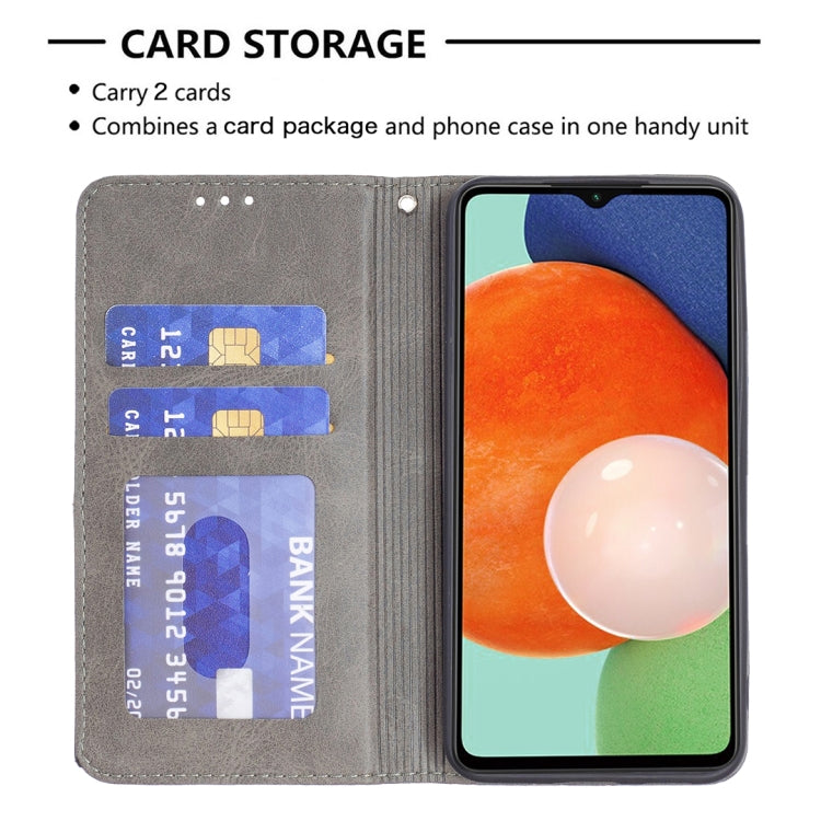 For Samsung Galaxy A13 4G Prismatic Invisible Magnetic Leather Phone Case