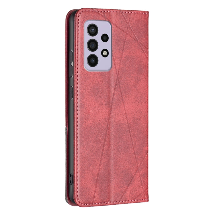 For Samsung Galaxy A33 5G Prismatic Invisible Magnetic Leather Phone Case