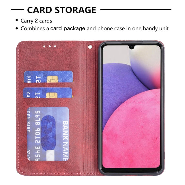 For Samsung Galaxy A33 5G Prismatic Invisible Magnetic Leather Phone Case