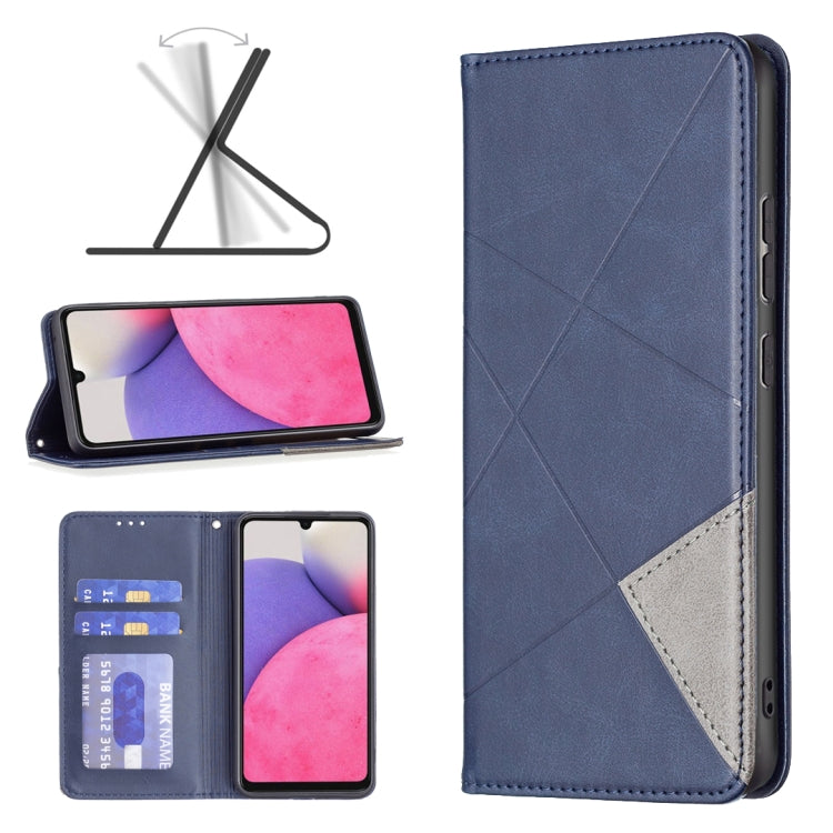 For Samsung Galaxy A33 5G Prismatic Invisible Magnetic Leather Phone Case