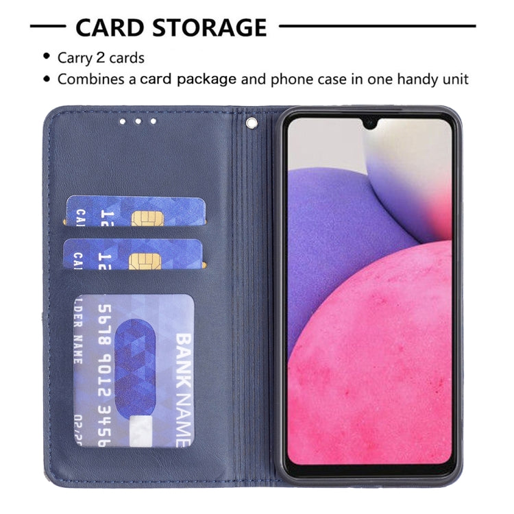 For Samsung Galaxy A33 5G Prismatic Invisible Magnetic Leather Phone Case