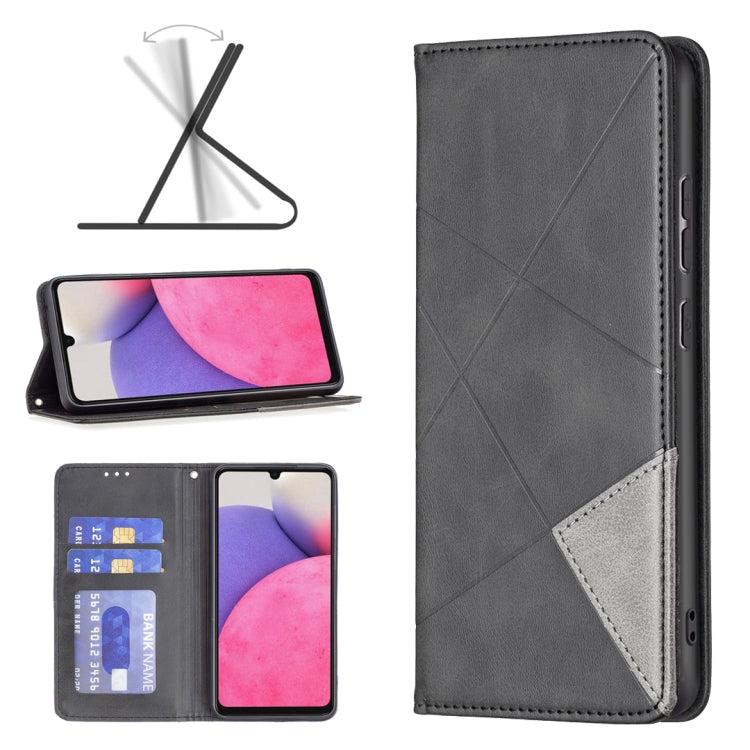 For Samsung Galaxy A33 5G Prismatic Invisible Magnetic Leather Phone Case