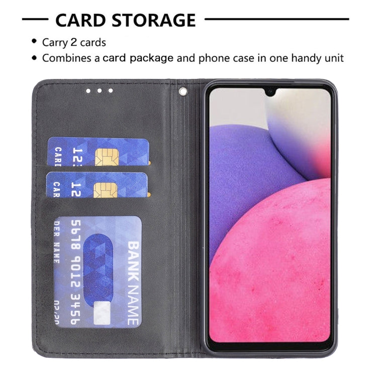 For Samsung Galaxy A33 5G Prismatic Invisible Magnetic Leather Phone Case