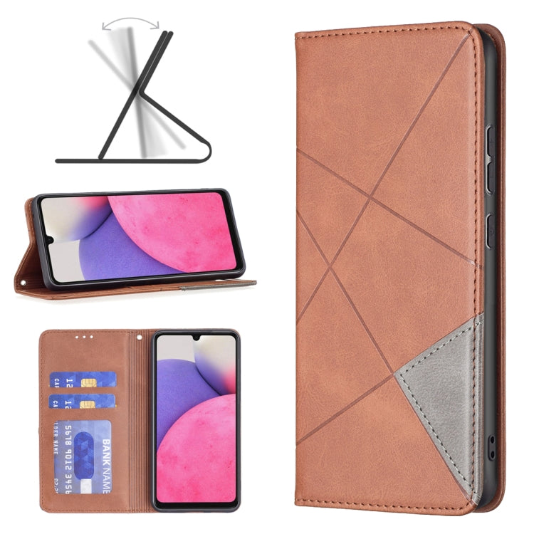 For Samsung Galaxy A33 5G Prismatic Invisible Magnetic Leather Phone Case