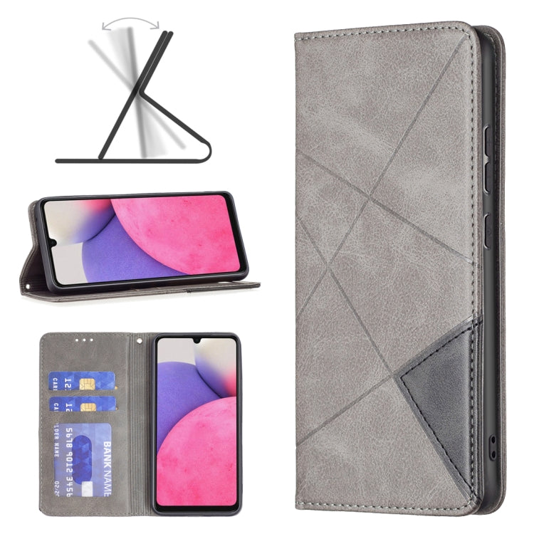 For Samsung Galaxy A33 5G Prismatic Invisible Magnetic Leather Phone Case
