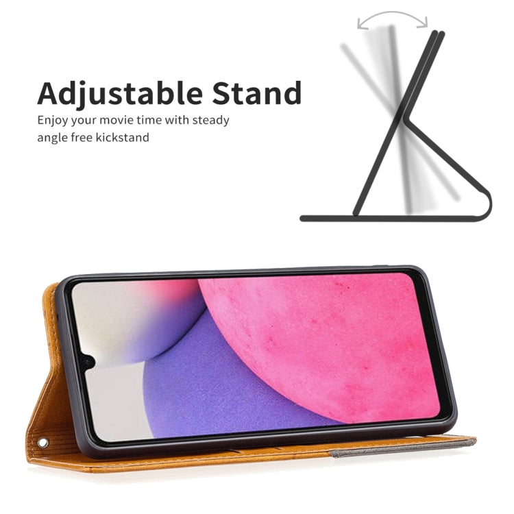 For Samsung Galaxy A33 5G Prismatic Invisible Magnetic Leather Phone Case