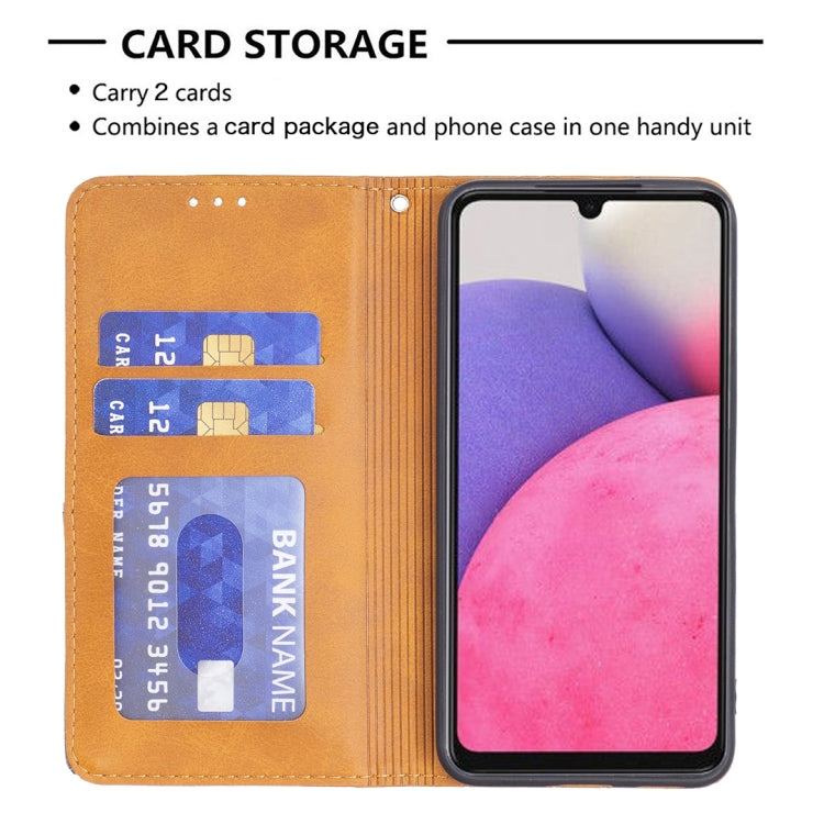 For Samsung Galaxy A33 5G Prismatic Invisible Magnetic Leather Phone Case