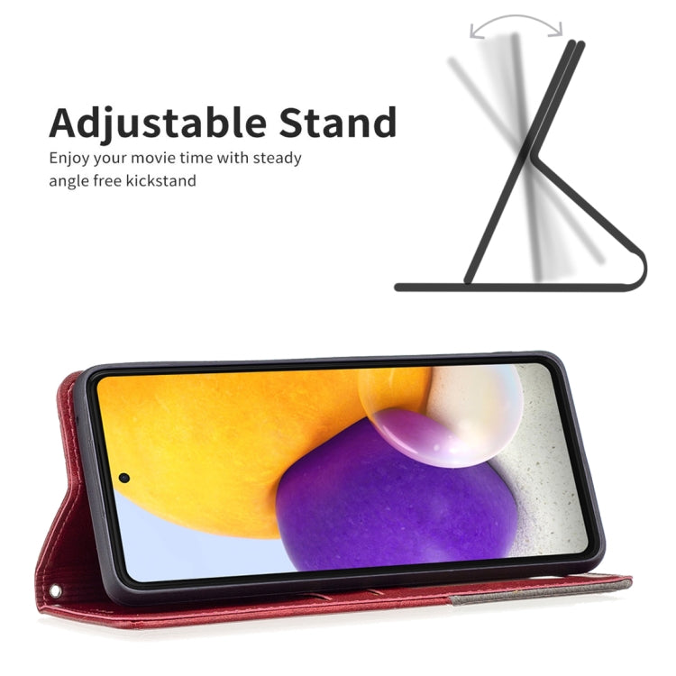 For Samsung Galaxy A73 5G Prismatic Invisible Magnetic Leather Phone Case
