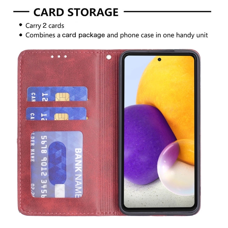 For Samsung Galaxy A73 5G Prismatic Invisible Magnetic Leather Phone Case