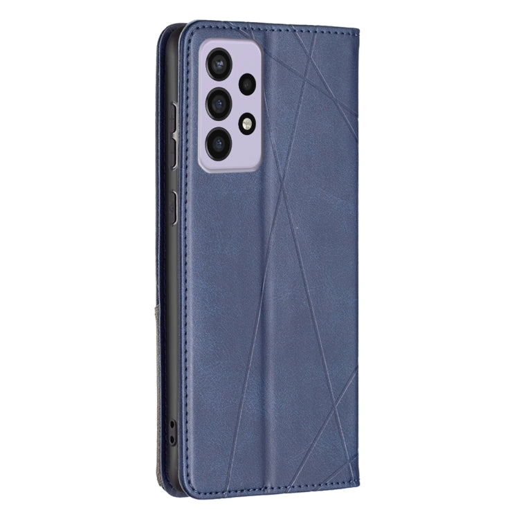 For Samsung Galaxy A73 5G Prismatic Invisible Magnetic Leather Phone Case