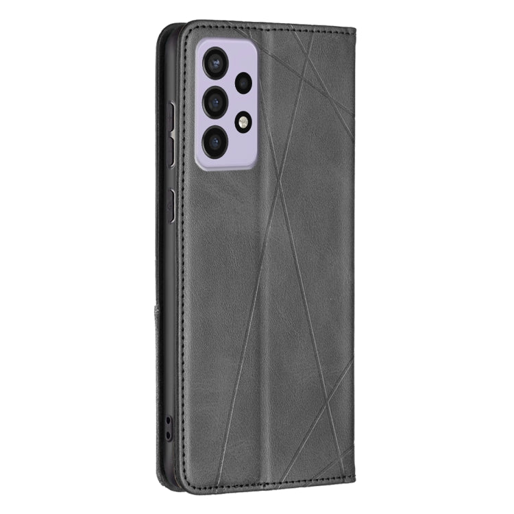 For Samsung Galaxy A73 5G Prismatic Invisible Magnetic Leather Phone Case