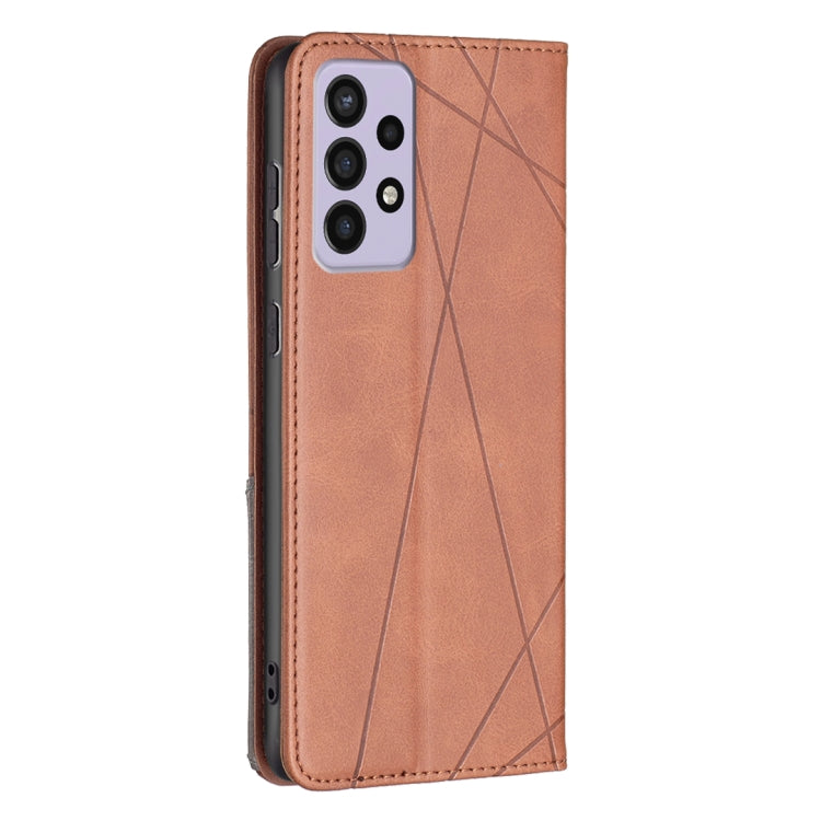 For Samsung Galaxy A73 5G Prismatic Invisible Magnetic Leather Phone Case