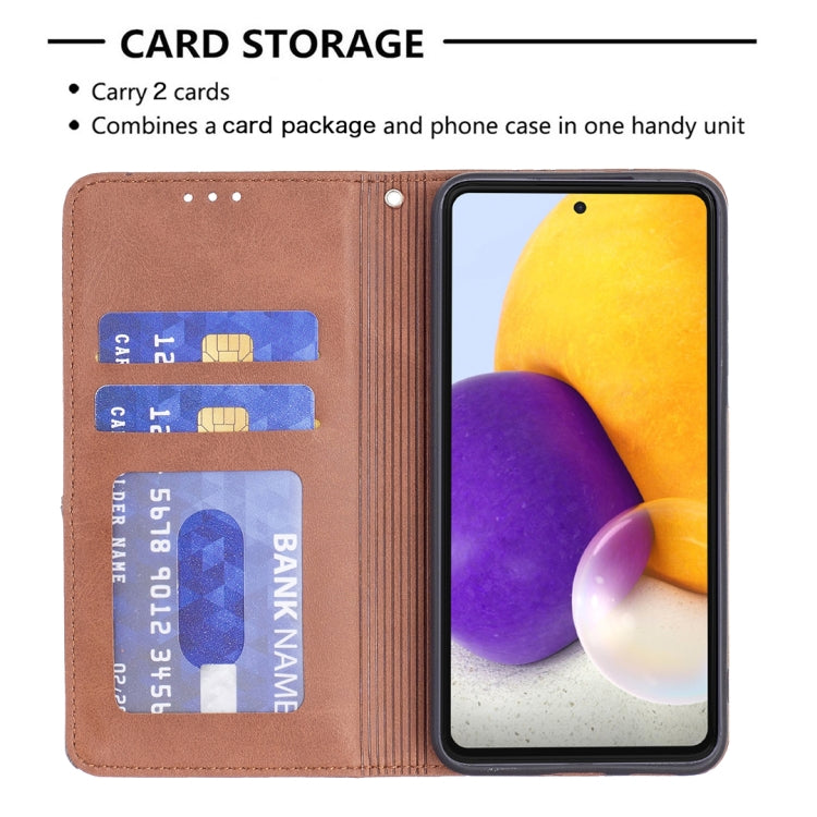 For Samsung Galaxy A73 5G Prismatic Invisible Magnetic Leather Phone Case