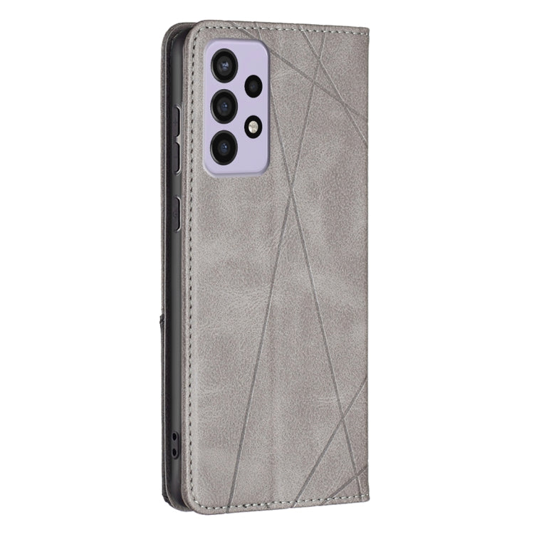 For Samsung Galaxy A73 5G Prismatic Invisible Magnetic Leather Phone Case