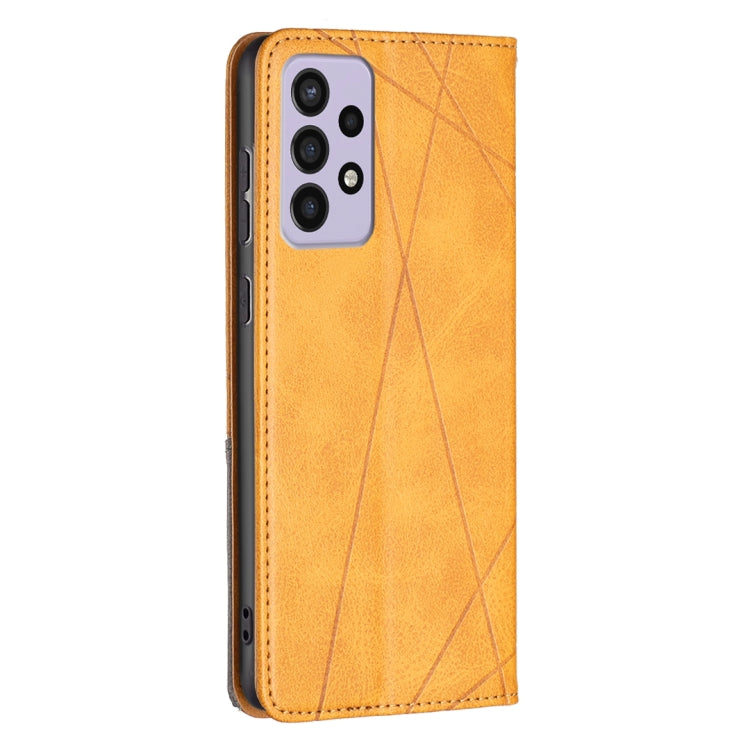 For Samsung Galaxy A73 5G Prismatic Invisible Magnetic Leather Phone Case