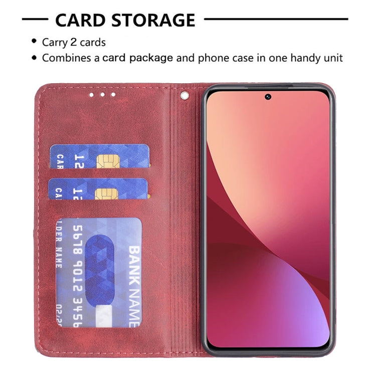 For Xiaomi 12 Prismatic Invisible Magnetic Leather Phone Case