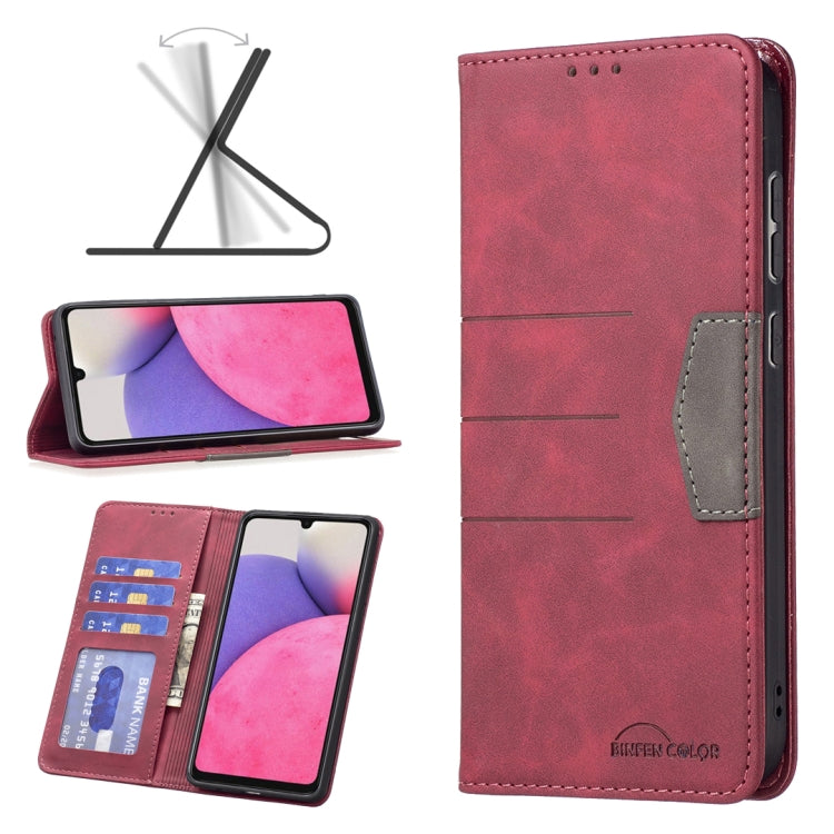 For Samsung Galaxy A33 5G Magnetic Splicing Leather Phone Case