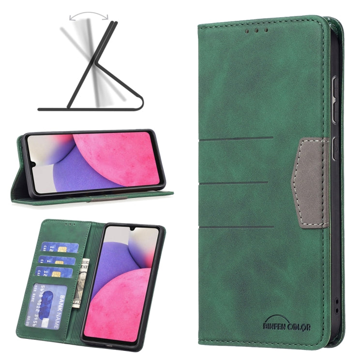 For Samsung Galaxy A33 5G Magnetic Splicing Leather Phone Case