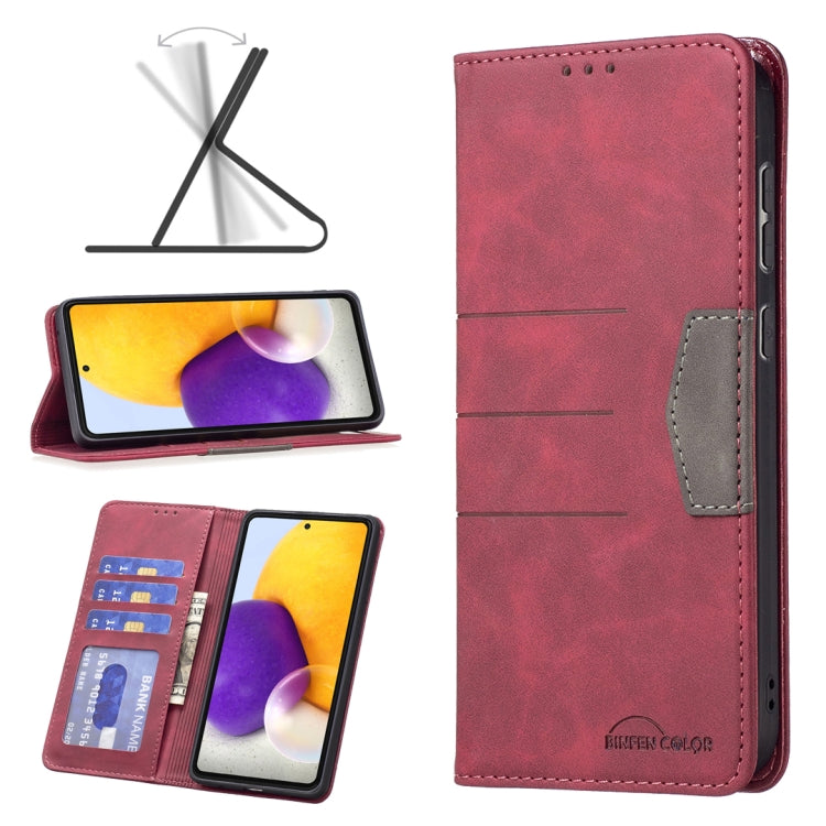 For Samsung Galaxy A73 5G Magnetic Splicing Leather Phone Case