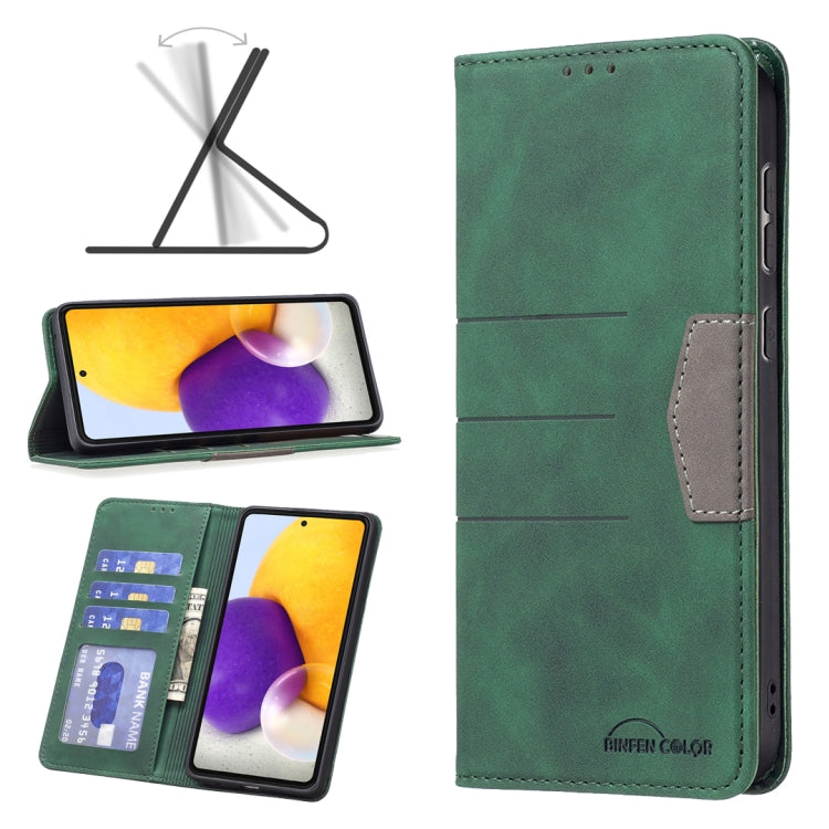 For Samsung Galaxy A73 5G Magnetic Splicing Leather Phone Case