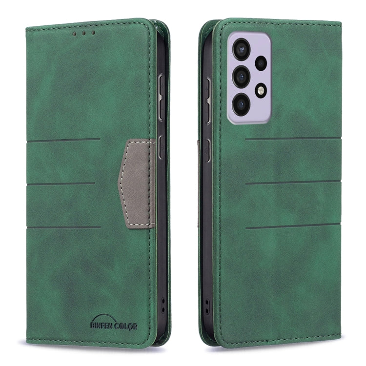 For Samsung Galaxy A73 5G Magnetic Splicing Leather Phone Case
